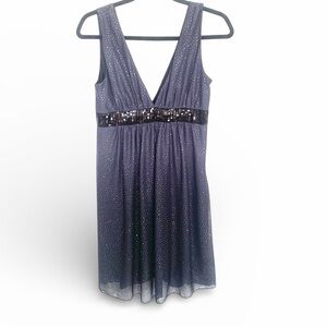 Eyeshadow Ombre Sequin Glitter Dress Size 5 Grey Black